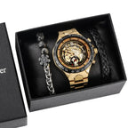 Kit Relogio Mais Pulseira Luxo Alpha - AlphaCode