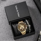 Kit Relogio Mais Pulseira Luxo Alpha - AlphaCode