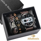 Kit Relogio Mais Pulseira Masculina Alpha - AlphaCode