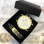 Kit Relogio Mais Pulseira Masculina Alpha - AlphaCode