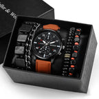 Kit Relogio Mais Pulseira Masculino Alpha - AlphaCode