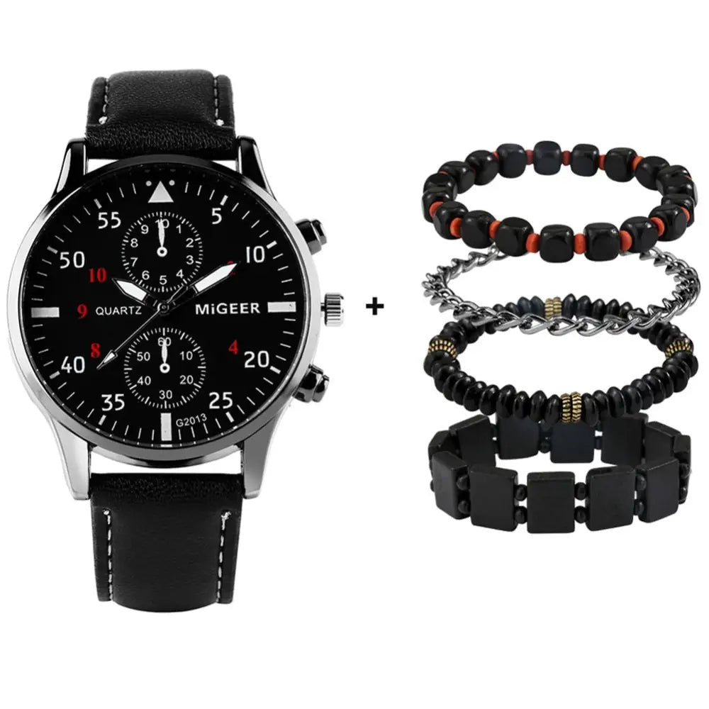 Kit Relogio Mais Pulseira Masculino Alpha - AlphaCode