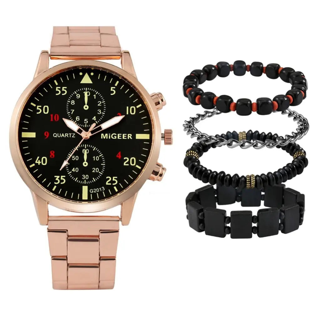 Kit Relogio Mais Pulseira Masculino Alpha - AlphaCode