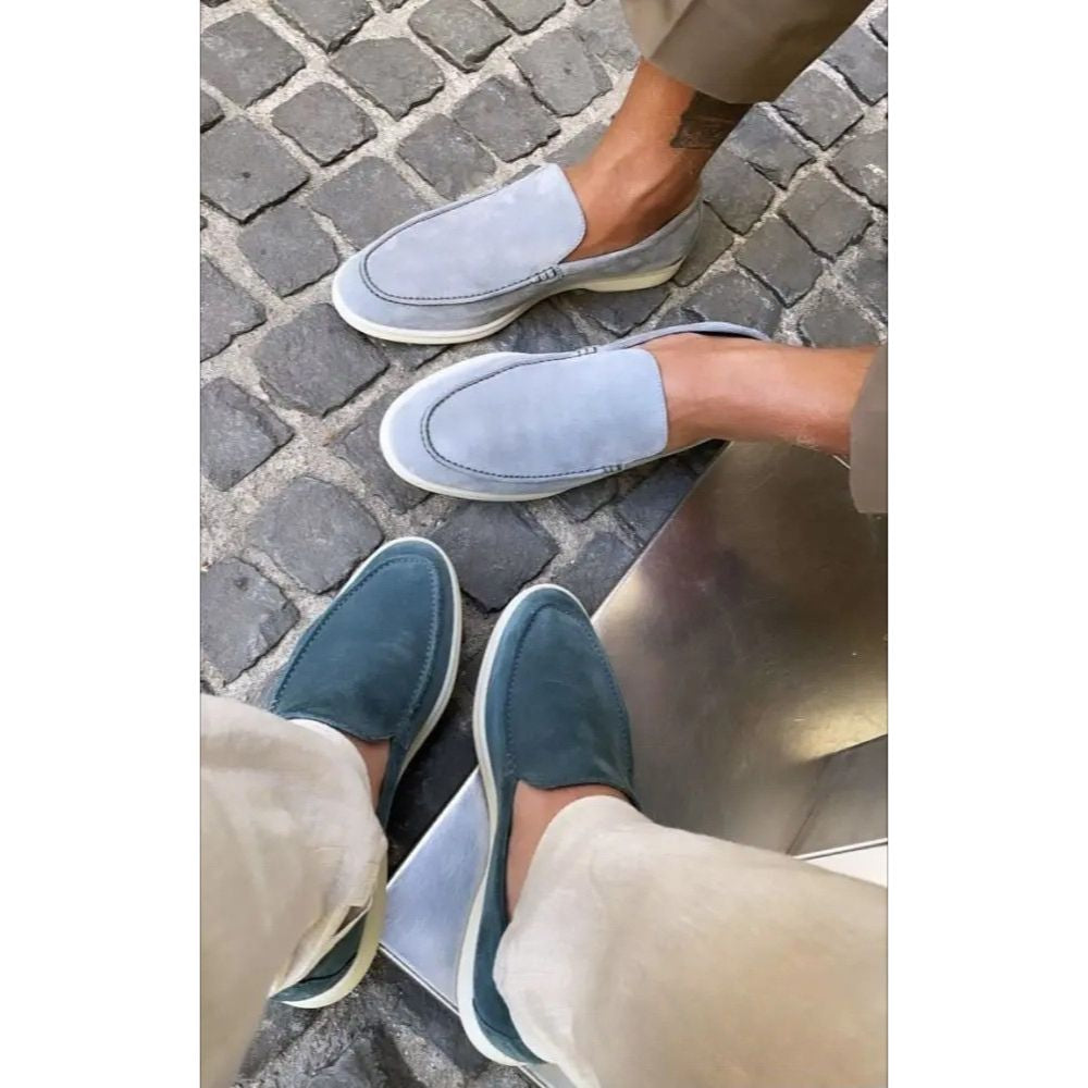 Mocassim Alpha Stafford Suede Azul - AlphaCode