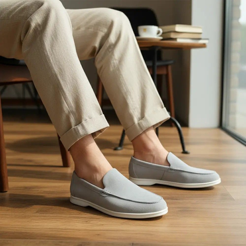 Mocassim Alpha Stafford Suede Azul - AlphaCode