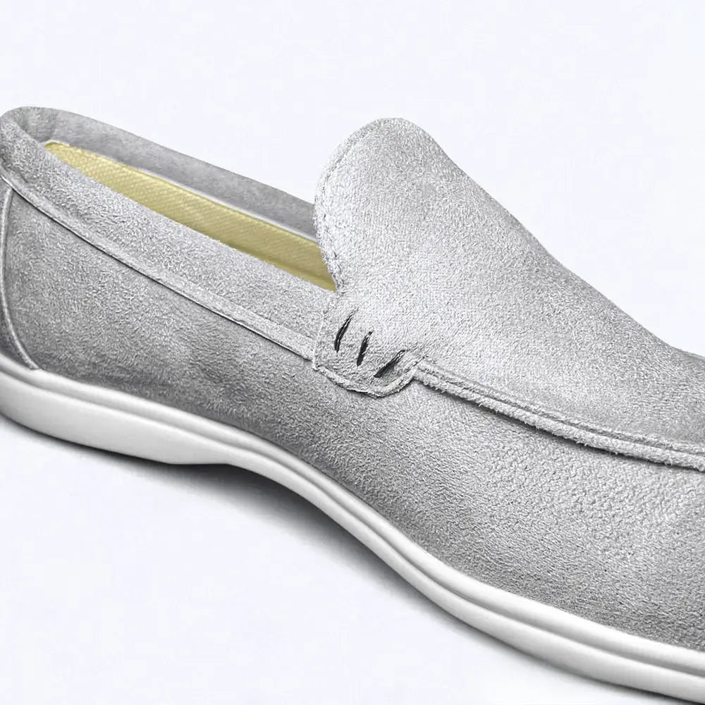 Mocassim Stafford Suede Azul - AlphaCode