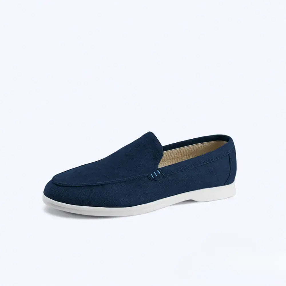 Mocassim Stafford Suede Azul - AlphaCode