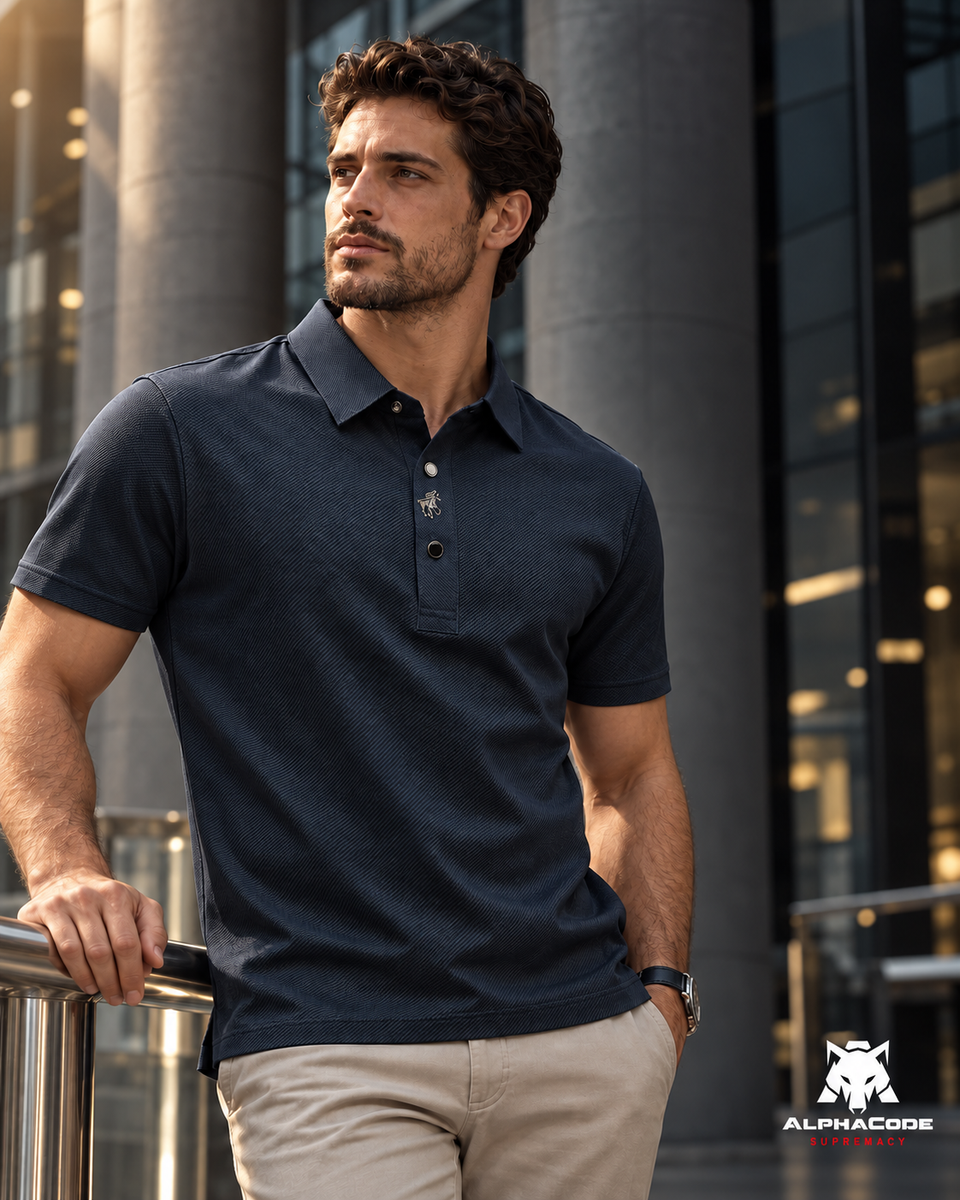 AlphaCode Supremacy — Polo Alpha Nartue azul, foto editorial