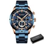 Relogio Alpha Curren Azul - AlphaCode