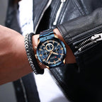Relogio Alpha Curren Azul - AlphaCode