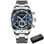Relogio Alpha Curren Azul - AlphaCode