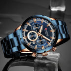 Relogio Alpha Curren Azul - AlphaCode