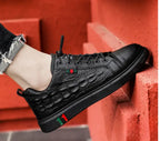 Sapatenis Alpha Black Crocodile Preto - AlphaCode