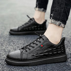 Sapatenis Alpha Black Crocodile Preto - AlphaCode