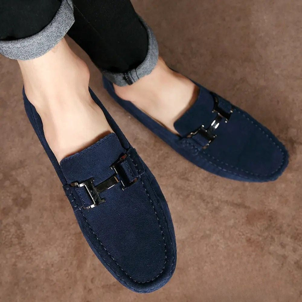 Sapato Alfa Mocassim Marselha Azul - AlphaCode