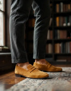 Sapato Alfa Old Money Suede Preto - AlphaCode