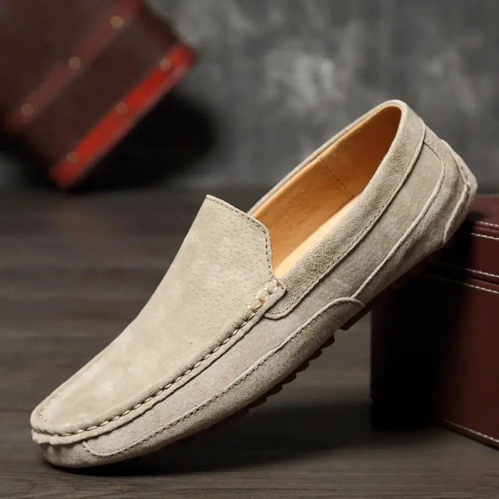 Sapato Alpha Mocassim Milano Caqui - AlphaCode
