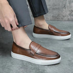 Sapato Alpha Mocassin Grego Marrom - AlphaCode