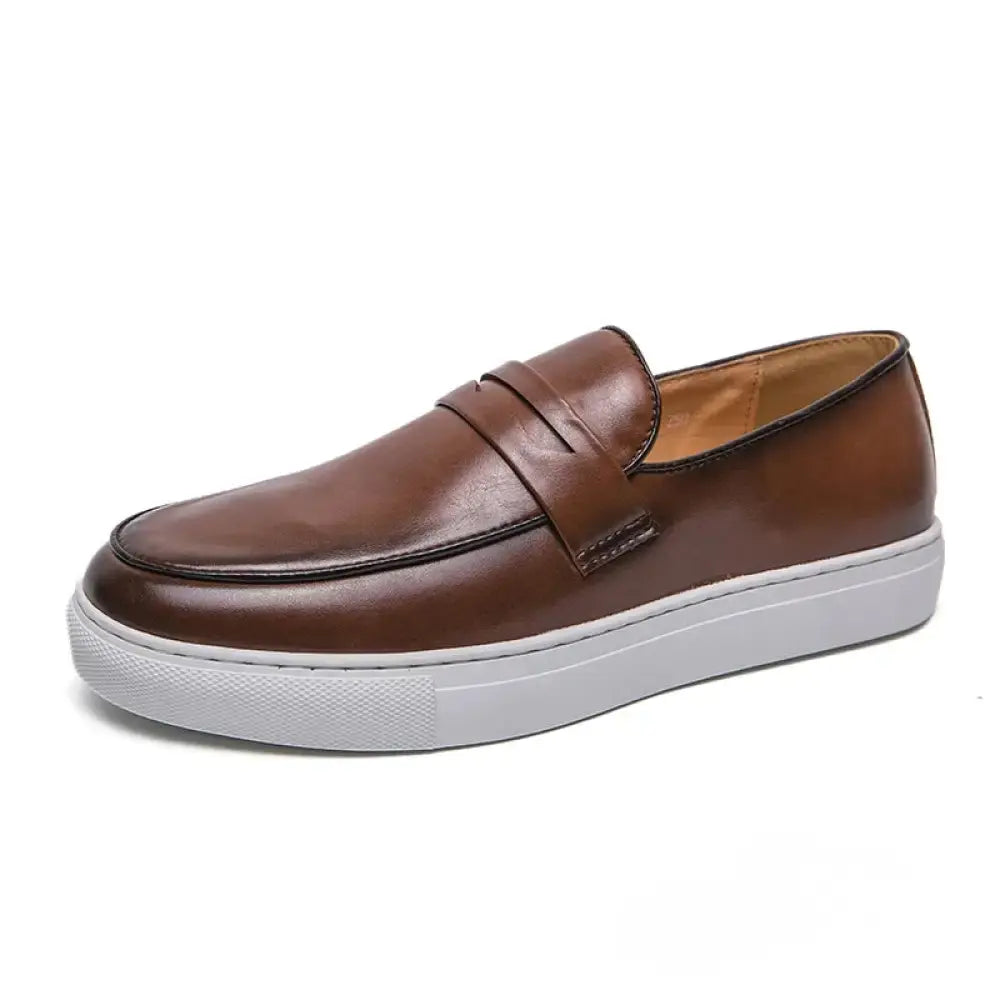 Sapato Alpha Mocassin Grego Marrom - AlphaCode