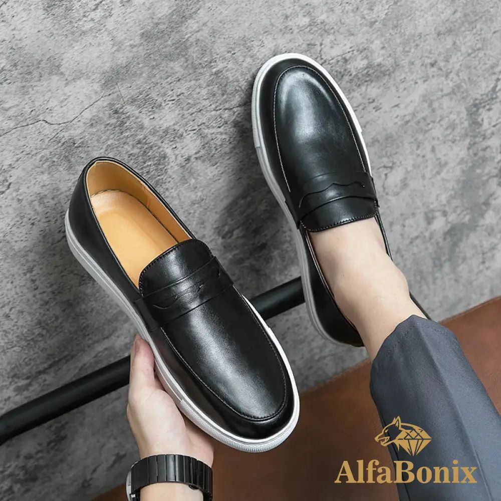 Sapato Alpha Mocassin Grego Marrom - AlphaCode