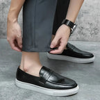 Sapato Alpha Mocassin Grego Marrom - AlphaCode