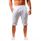 Short Alpha Masculino De Linho E Algodao Caqui - AlphaCode
