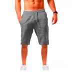Short Alpha Masculino De Linho E Algodao Caqui - AlphaCode