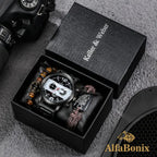 Kit Relógio mais Pulseira Masculina Alpha.