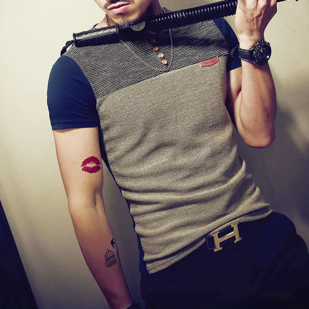 Camiseta Masculina Casual Slim Fit