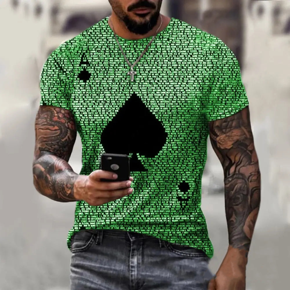 Camiseta Estampa 3D Cartas