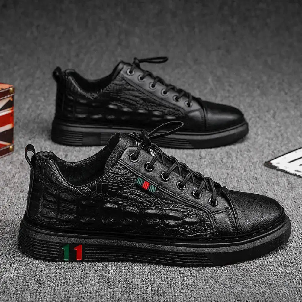 Sapatênis Alpha Black Crocodile